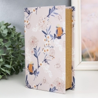 Сейф-книга дерево кожзам "Белые цветы и жёлтые птицы" 21х13х5 см Сейф-книга дерево кожзам "Белые цветы и жёлтые птицы" 21х13х5 см