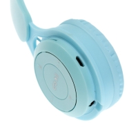 Наушники беспроводные Y08R, накладные, детские, BT 5.1, подсветка, 400 мАч, синий Наушники беспроводные Y08R, накладные, детские, BT 5.1, подсветка, 400 мАч, синий