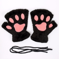 Карнавальный аксессуар "Кошачьи лапки" цвет черный Карнавальный аксессуар "Кошачьи лапки" цвет черный