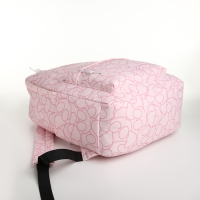 Рюкзак школьный на молнии из текстиля, 3 кармана, цвет розовый Рюкзак школьный на молнии из текстиля, 3 кармана, цвет розовый