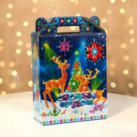 Новый год. Подарочная коробка новогодняя Подарок "Неон.Инсталяция" 16,8 х 7 х 25 см. Новый год. Подарочная коробка новогодняя Подарок "Неон.Инсталяция" 16,8 х 7 х 25 см.