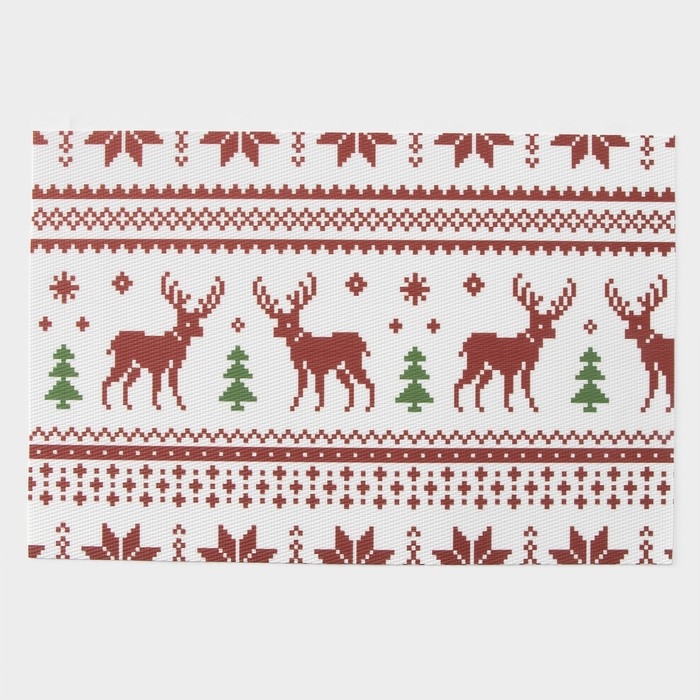 Салфетки новогодние на стол Доляна &laquo;Новый Год&raquo;, 4 шт, сервировочная, 45&times;30 см