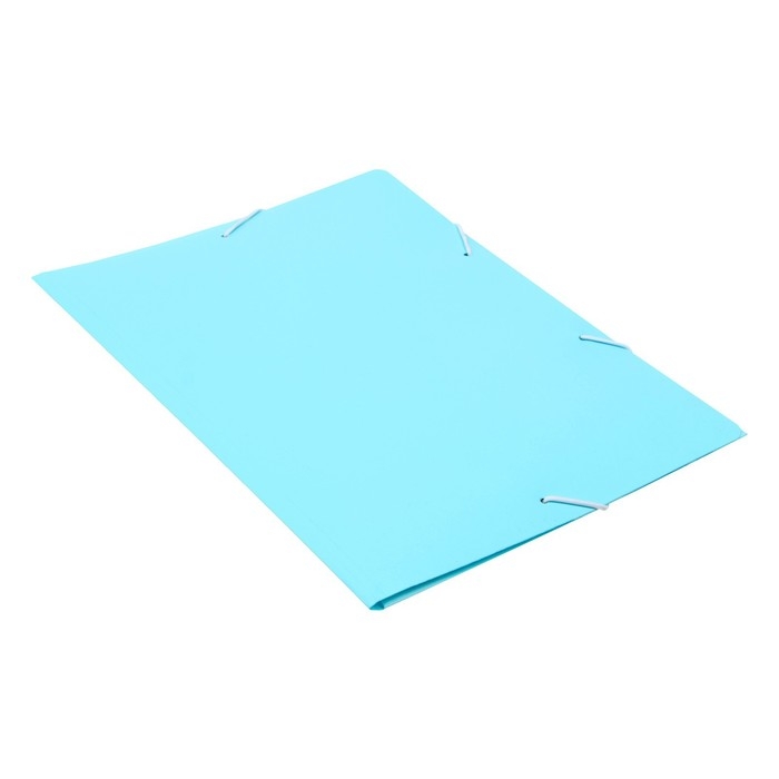 Папка на резинке А4, 500 мкм, Calligrata, Pastel, корешок 20 мм, до 150 листов, тиснение "песок", аквамарин