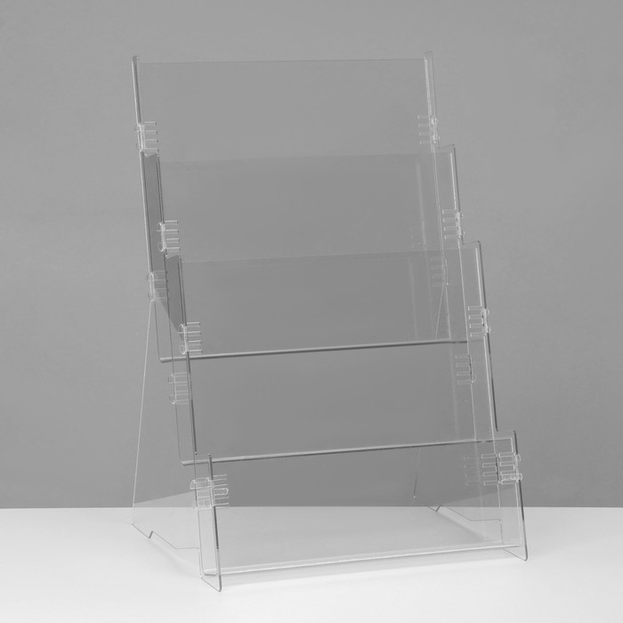 Диспенсер под флаер А4, 22&times;17,5&times;32 см на 3 деления, ПЭТ 2 мм