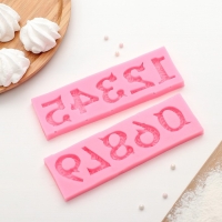 Молд &laquo;Цифры с узором&raquo;, силикон, 16,6&times;10,5 см, цвет МИКС