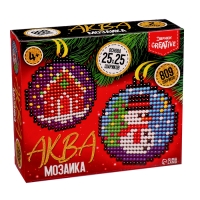 Аквамозаика &laquo;Шары с домиком и снеговичком&raquo;, 2 фигурки, 809 шариков