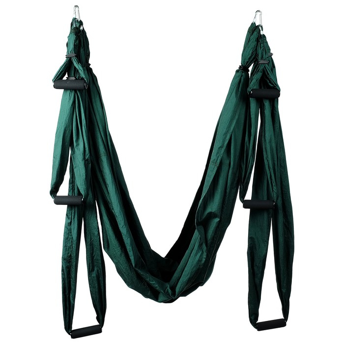 Гамак для йоги Sangh, 250&times;140 см, цвет зелёный