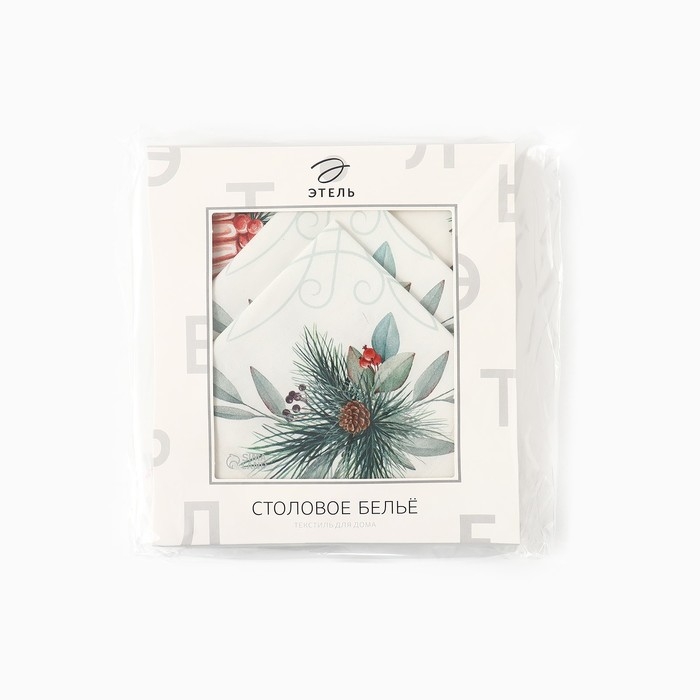 Набор столовый  New Years treat скат.150х220см +/-3см с ВГМО, салф.40х40см-12 шт, 100%хл