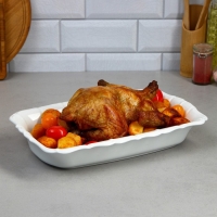 Форма для запекания, прямоугольная, 2 л, фарфор, Иран Форма для запекания, прямоугольная, 2 л, фарфор, Иран