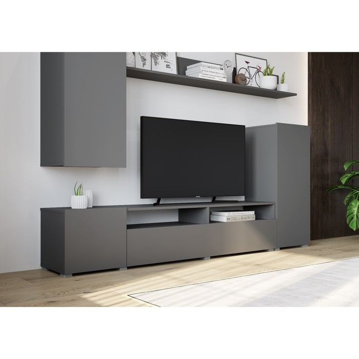 Гостиная Лира, 2130х1680х350, Серый графит