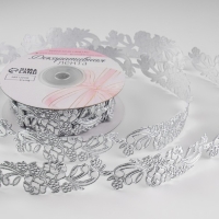 Лента фигурная «Ветвь», 26 мм, 9 ± 0,5 м, цвет серебряный Лента фигурная «Ветвь», 26 мм, 9 ± 0,5 м, цвет серебряный