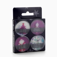 Новогодние свечи чайные «Новый год: Осталось всего лишь..», без аромата, набор 4 шт, диам. 3,7 см Новогодние свечи чайные «Новый год: Осталось всего лишь..», без аромата, набор 4 шт, диам. 3,7 см