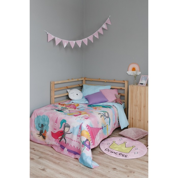Постельное бельё Этель &laquo;История милой принцессы&raquo;, 1.5-сп., 143 &times; 215 см, 150 &times; 214 см, 50 &times; 70 см, бязь