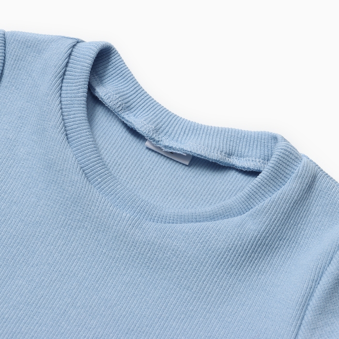 Футболка для девочки MINAKU, цвет голубой, рост 128 см