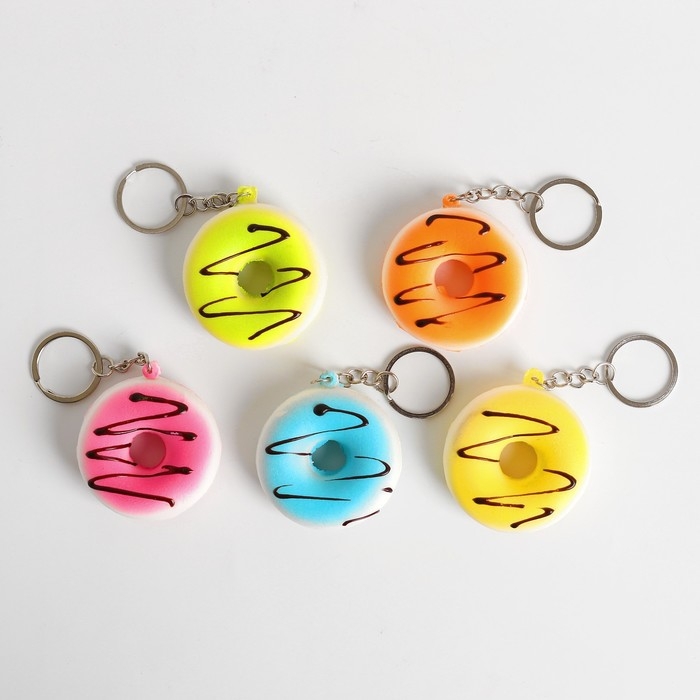 Сквиши «Пончик», на брелоке, цвета МИКС Сквиши «Пончик», на брелоке, цвета МИКС