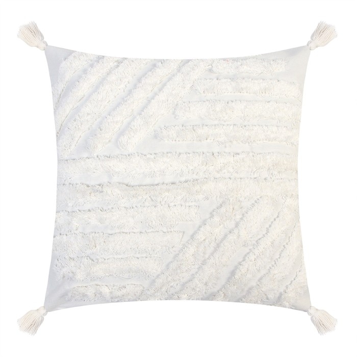 Наволочка декоративная &laquo;Этель&raquo; Бохо, 45х45 см, цвет молочный, 100% хлопок