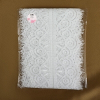 Кружево реснички, 145 мм &times; 3 &plusmn; 0,5 м, цвет белый