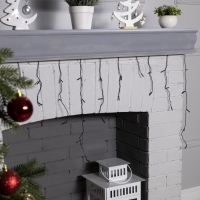 Гирлянда &laquo;Бахрома&raquo; 1.8 х 0.5 м, IP20, тёмная нить, 48 LED, свечение зелёное, 8 режимов, 220 В