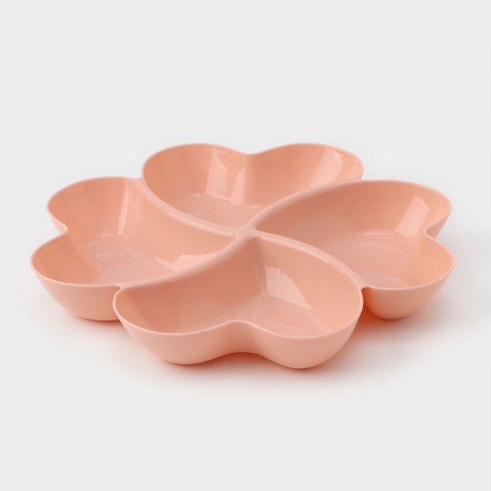 Менажница &laquo;Сердце&raquo;, 22,5&times;3 см, 4 секции, цвет МИКС