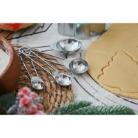 Набор мерных ложек Доляна «Металлик», 4 шт: 1,25/2,5/5/15 мл, цвет серебристый Набор мерных ложек Доляна «Металлик», 4 шт: 1,25/2,5/5/15 мл, цвет серебристый