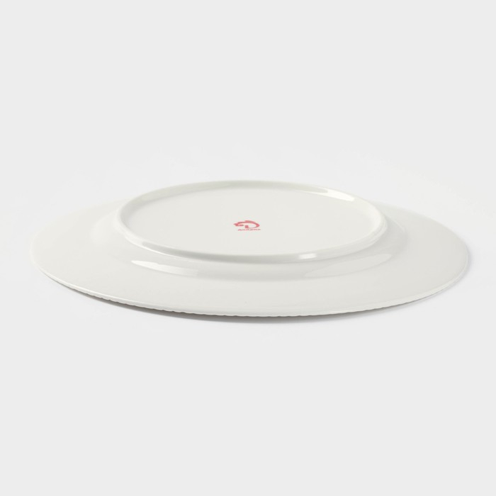 Тарелка керамическая обеденная Доляна &laquo;Ламбруско&raquo;, d=25 см, цвет белый