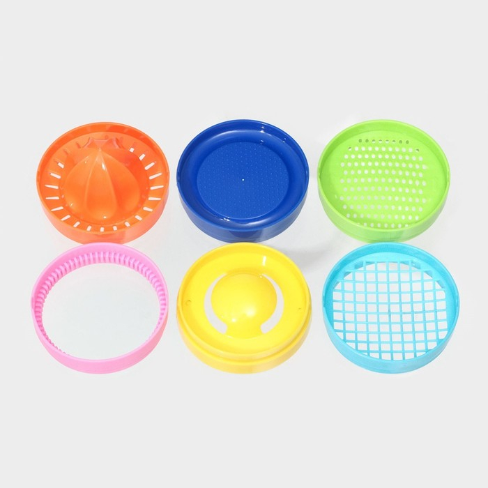 Бутылка - соковыжималка Доляна &laquo;Чудо&raquo;, мерный стакан, тёрки, воронки, 380 мл, 29&times;8,5 см, цвет МИКС