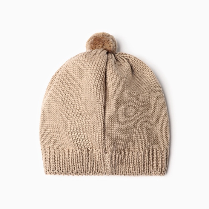 Комбинезон детский с шапочкой вязаный MINAKU, рост 86-92, цвет коричневый