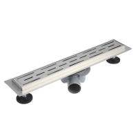 Трап линейный AFLORN AF20207-50, 500х70 мм, c флaнцeм своб. вращения 360&deg;, нерж. сталь