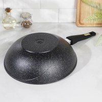 Сковорода &laquo;Гранит Star&raquo;, d=28 см, съёмная ручка, антипригарное покрытие, тёмно-синий