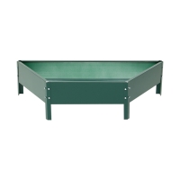 Клумба оцинкованная «Трапеция», d = 100 см, высота бортика 15 см, зелёная, Greengo Клумба оцинкованная «Трапеция», d = 100 см, высота бортика 15 см, зелёная, Greengo