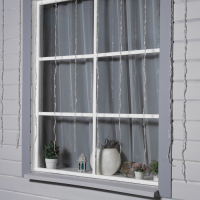 Гирлянда &laquo;Водопад&raquo; 2 &times; 1.5 м, IP44, прозрачная нить, 400 LED, свечение белое, 8 комбинаций режимов, 220 В