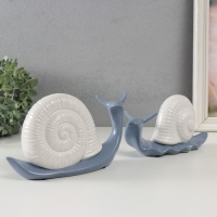 Сувенир керамика "Улитки" набор 2 шт 19х7х11, 23х7х13,5 см Сувенир керамика "Улитки" набор 2 шт 19х7х11, 23х7х13,5 см