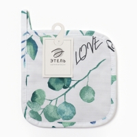 Прихватка "Этель" Eucalyptus 19х19см,100% хлопок, саржа 190 гр/м2 Прихватка "Этель" Eucalyptus 19х19см,100% хлопок, саржа 190 гр/м2