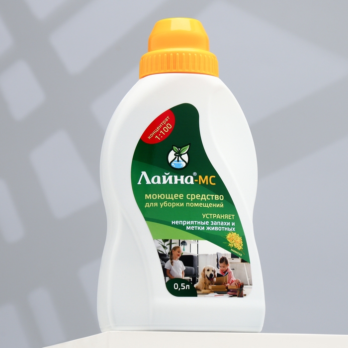 Концентрат Концентрат "Лайна" для уборки помещений с домашними животными, мимоза, 0,5 л