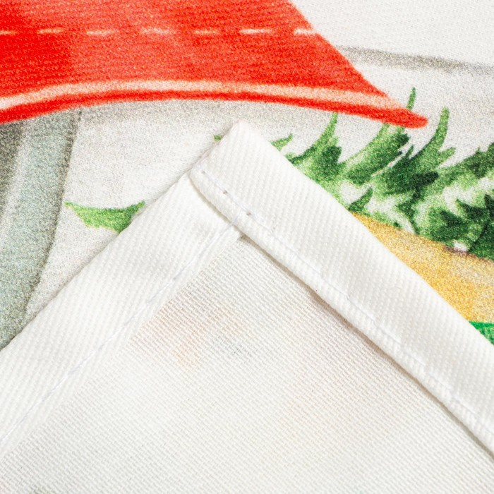 Набор подарочный "Этель" Christmas red flowers, фартук, полотенце, прихватка