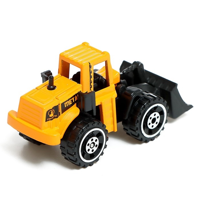 Игровой набор из металла &laquo;Строительная техника&raquo;, в комплекте дорожные знаки и техника