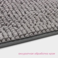 Коврик для дома Доляна &laquo;Букли&raquo;, 50&times;80 см, цвет светло-серый