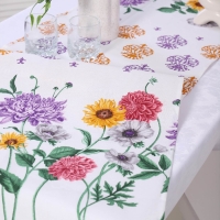Скатерть - дорожка на стол Медальоны 40х150см, рогожка, хлопок 100% Скатерть - дорожка на стол Медальоны 40х150см, рогожка, хлопок 100%