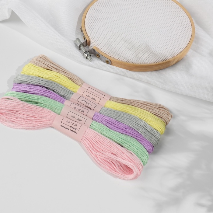 Набор ниток мулине №11, 8 &plusmn; 1 м, 6 шт