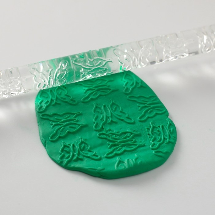 Скалка для творчества акрил Скалка для творчества акрил "Бабочка" 16х1 см