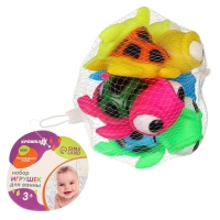 Набор резиновых игрушек для ванны &laquo;Черепашки&raquo;, 10 см, с пищалкой, 5 шт, Крошка Я