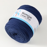 Трикотажная пряжа вторичная 90% хлопок,10% п/э, 100м/450&plusmn;50 гр (ультрамарин) МИКС