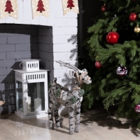 Светодиодная фигура «Серый олень» 34 × 48 × 12 см, металл, текстиль, батарейки ААх2 (не в комплекте), свечение тёплое белое Светодиодная фигура «Серый олень» 34 × 48 × 12 см, металл, текстиль, батарейки ААх2 (не в комплекте), свечение тёплое белое