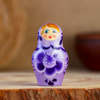 Матрёшка &laquo;Роза&raquo;,  сиреневое платье, 5 кукольная, 10 см