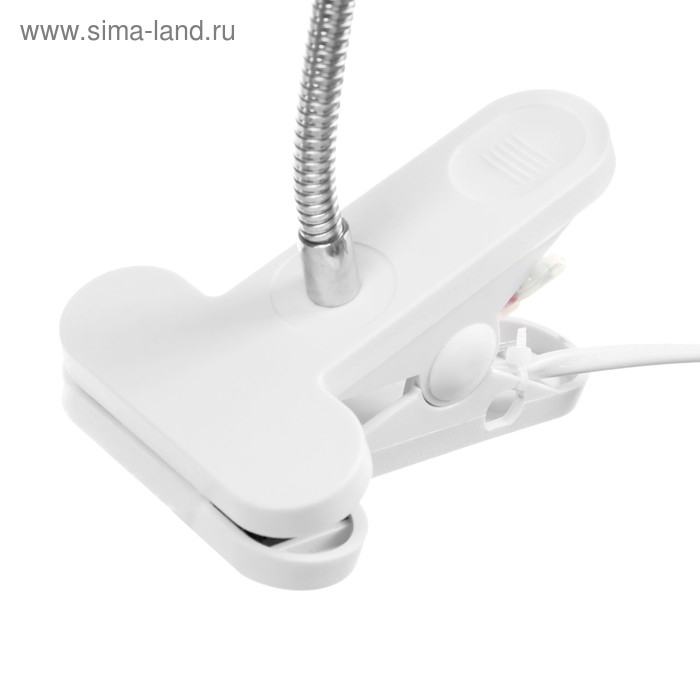 Светильник на прищепке Ecola base, Е27, 220В, 300 мм, выключатель, гибкий, белый Светильник на прищепке Ecola base, Е27, 220В, 300 мм, выключатель, гибкий, белый