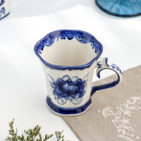Кружка "Колокольчик", 120 мл, 8 см, гжель, фарфор