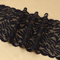 Кружевная эластичная ткань, 185 мм × 2,7 ± 0,5 м, цвет чёрный Кружевная эластичная ткань, 185 мм × 2,7 ± 0,5 м, цвет чёрный