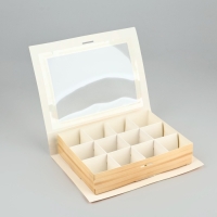 Коробка под 12 конфет с ячейками «Подарок для тебя» 18.5 х 13.5 х 3.5 см Коробка под 12 конфет с ячейками «Подарок для тебя» 18.5 х 13.5 х 3.5 см