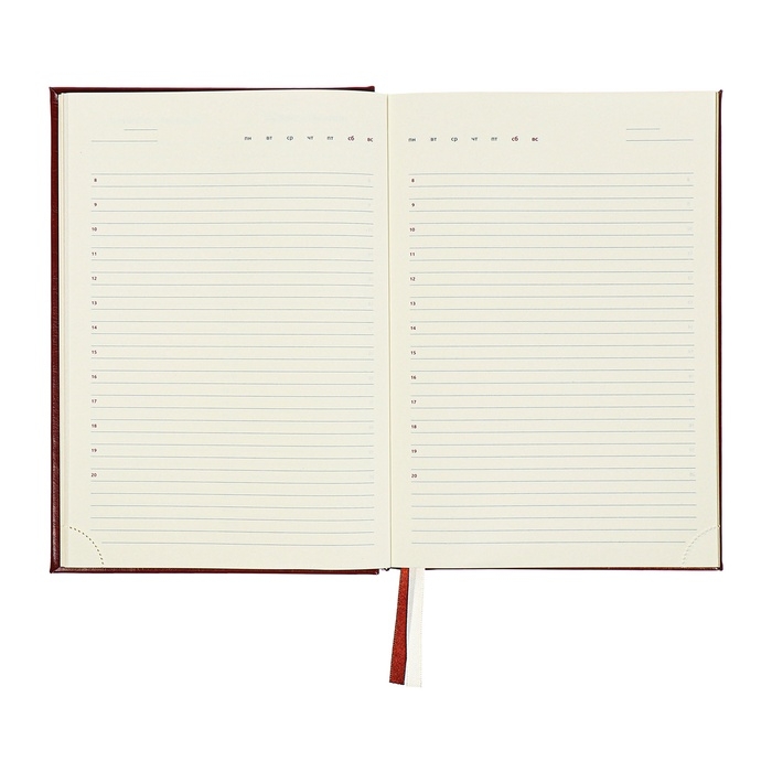 Ежедневник недатированный A5, 176 листов, deVENTE.Symbol, твёрдая обложка из искусственной кожи с поролоном, золотой срез, блок 70 г/м2, коричневый