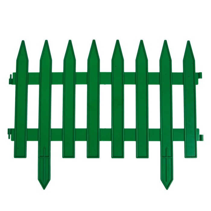 Ограждение декоративное, 35 &times; 210 см, 5 секций, пластик, зелёное, GOTIKA, Greengo